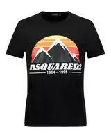 new dsquared herren t-shirt col round big sun